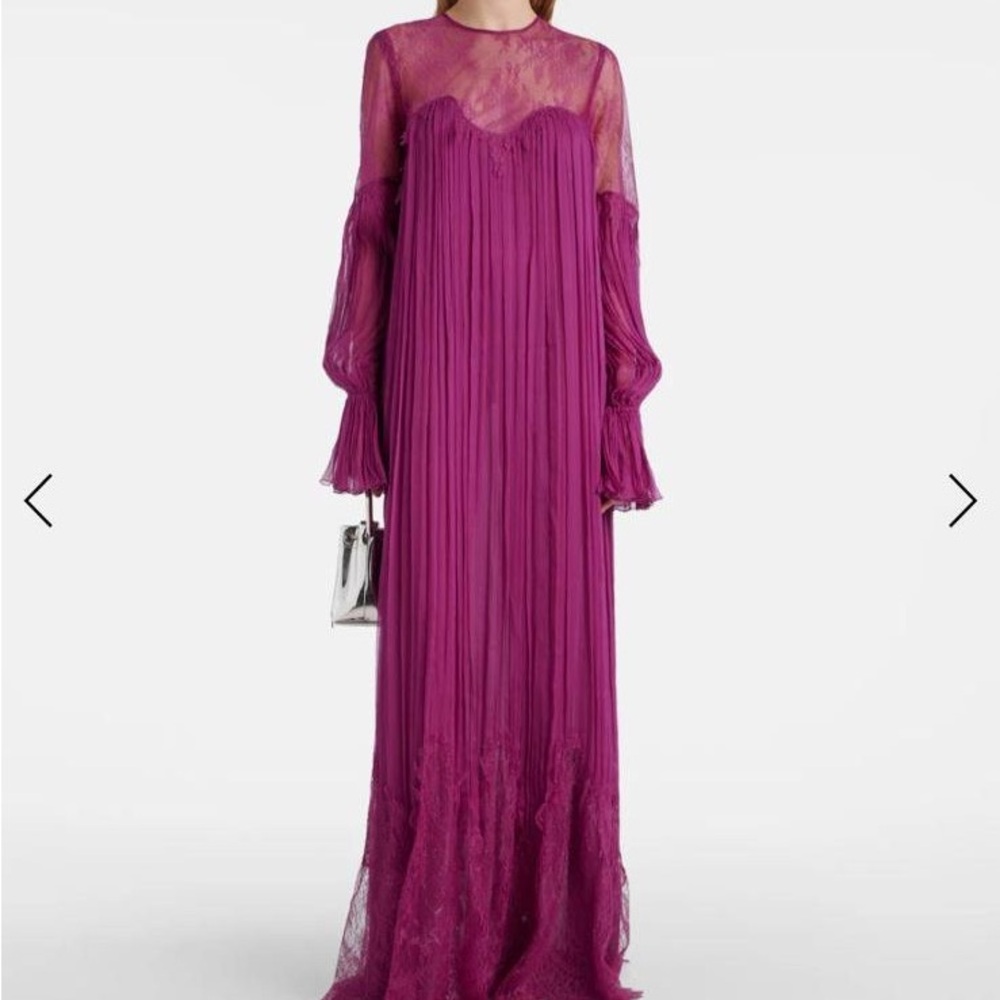 Costarellos Renia Silk-blend Lace Gown